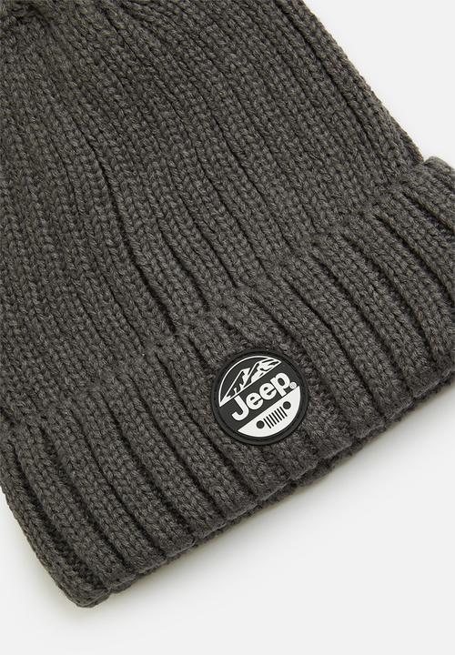 JEEP - Chunky rib beanie - charcoal/grey