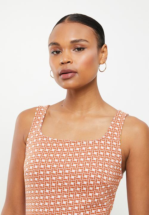 Me&B - Jacquard knit dress - tan