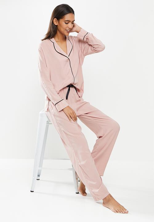 Superbalist - Sleep shirt & pants set - dusty pink