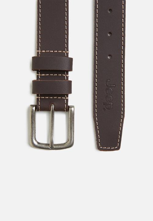 JEEP - Casual stitch belt - choc