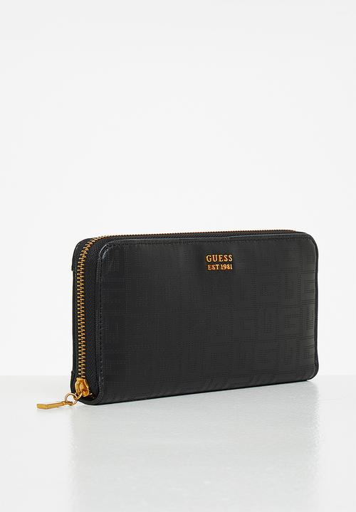 GUESS - Atene slg large zip around - black