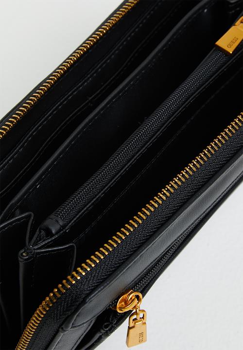 GUESS - Atene slg large zip around - black