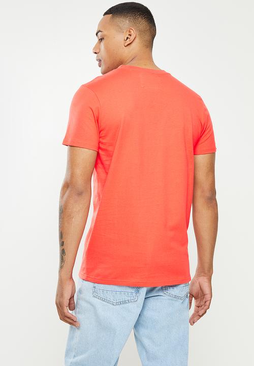 Aca Joe - Logo short sleeve crew neck tee - red
