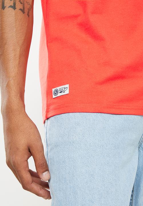 Aca Joe - Logo short sleeve crew neck tee - red