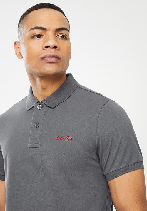 Aca Joe - Small logo embroidery golfer - charcoal