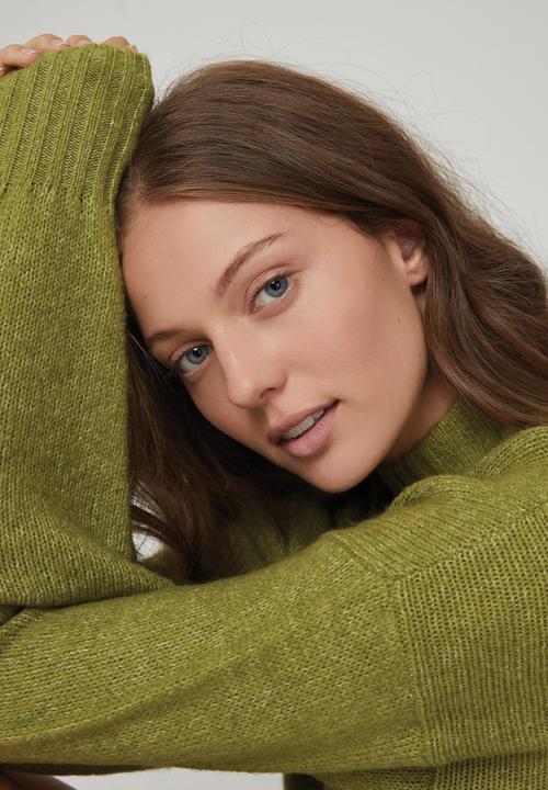 Cotton On - Blondie mock neck pullover - khaki green