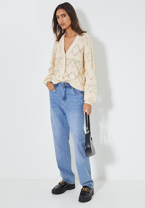 Superbalist - Stitch interest cardigan - dirty ecru