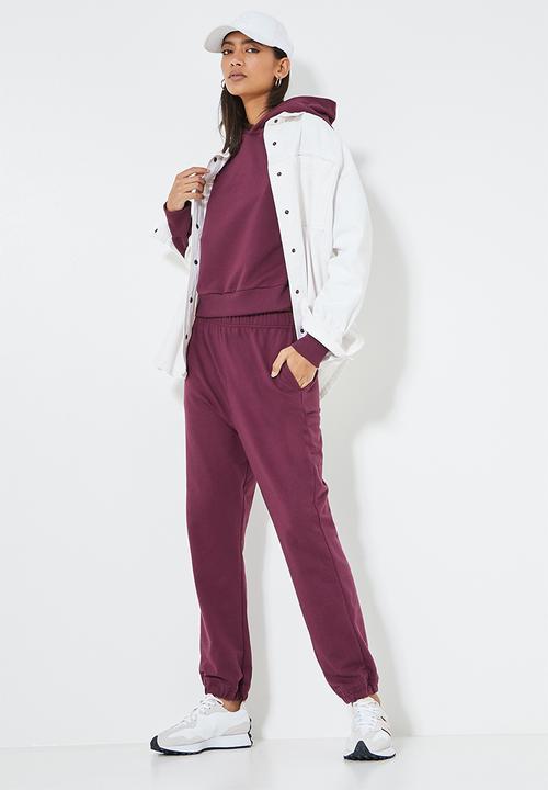 Superbalist - Crop hoodie - windsor wine