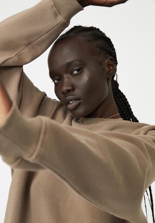Cotton On - Classic crew sweatshirt - rich taupe