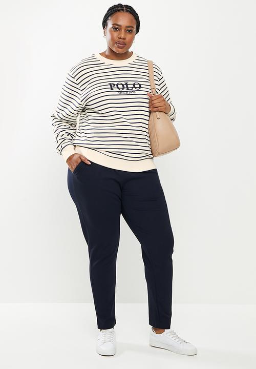 POLO - Plus wmn stripe sweater - navy