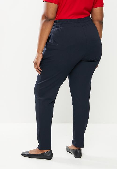 POLO - Plus wmn ponti pant - navy
