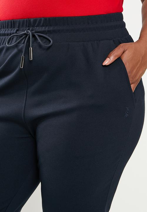POLO - Plus wmn ponti pant - navy