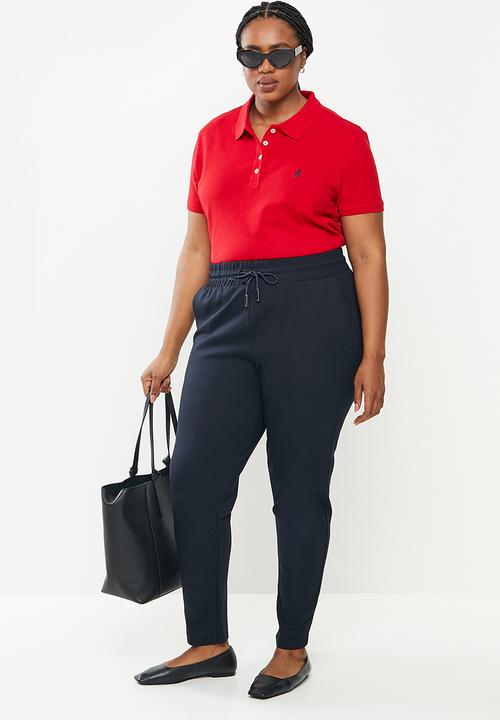POLO - Plus wmn ponti pant - navy