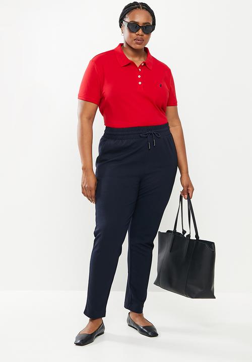 POLO - Plus wmn short sleeve essential sml pony golfer - red