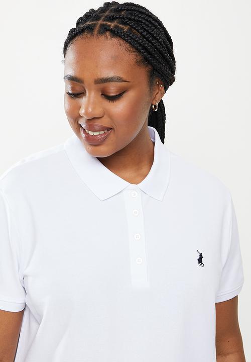 POLO - Plus wmn short sleeve essential sml pony golfer - white