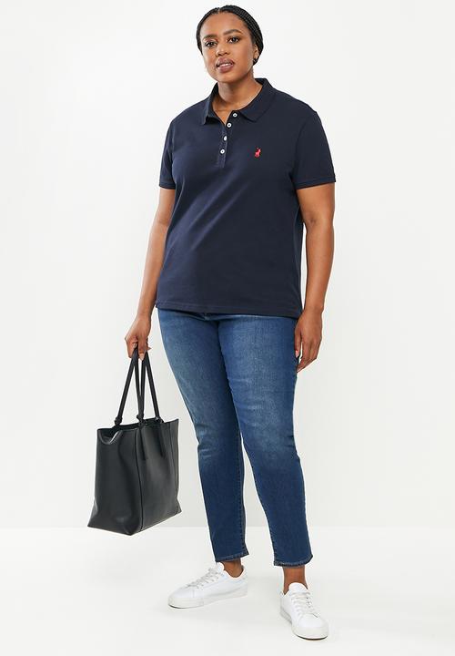POLO - Plus wmn short sleeve essential sml pony golfer - navy