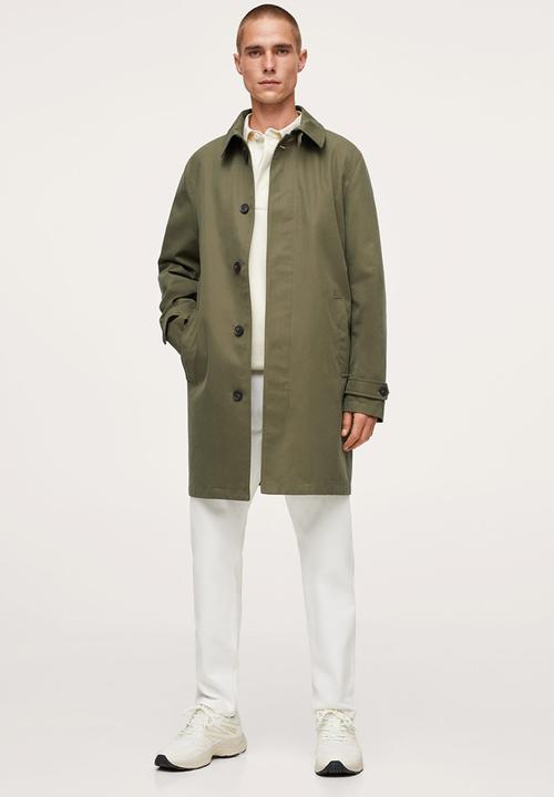 MANGO - Long water repellent trench Coat - khaki 