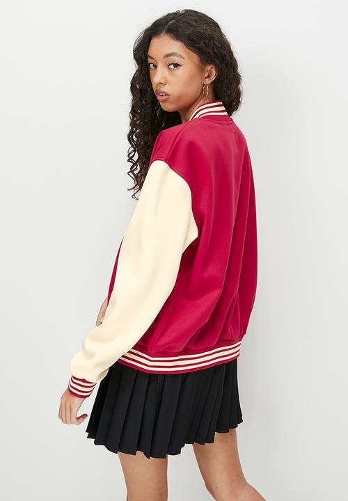 Blake - Collegiate bomber jacket - red