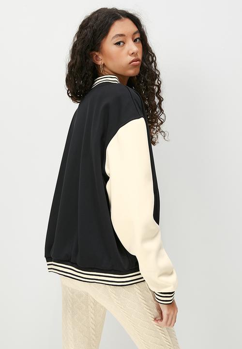 Blake - Collegiate bomber jacket - black