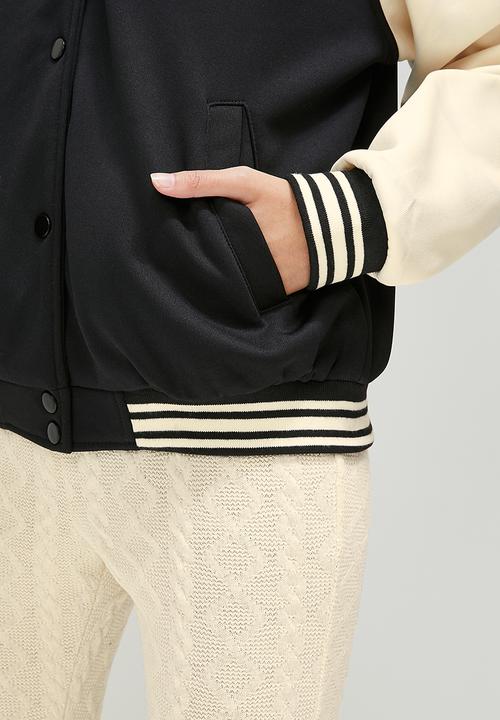 Blake - Collegiate bomber jacket - black