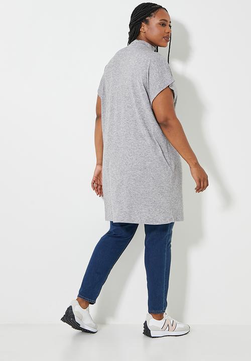 Superbalist - Co-ord longline cut & sew - grey melange