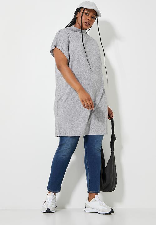 Superbalist - Co-ord longline cut & sew - grey melange