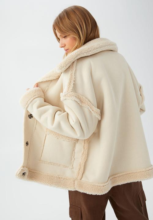 Cotton On - Teddy reversible jacket - stone
