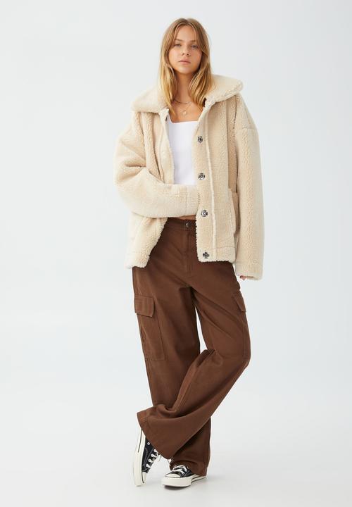 Cotton On - Teddy reversible jacket - stone