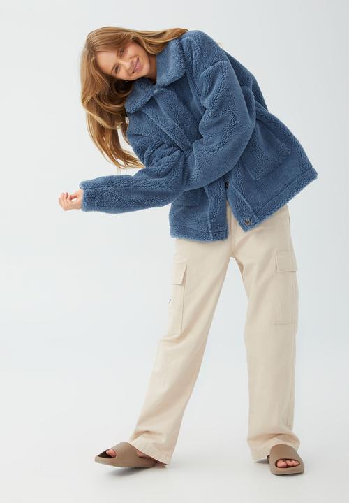 Cotton On - Teddy reversible jacket - steel