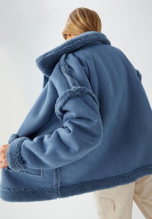 Cotton On - Teddy reversible jacket - steel