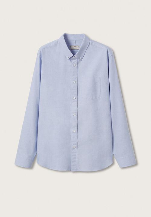 MANGO - Oxford Cotton Shirt - Blue