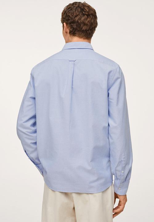 MANGO - Oxford Cotton Shirt - Blue