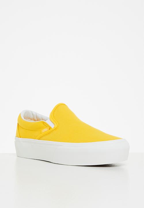 Vans - Ua classic slip-on platform - (twill) freesia/blanc de blanc