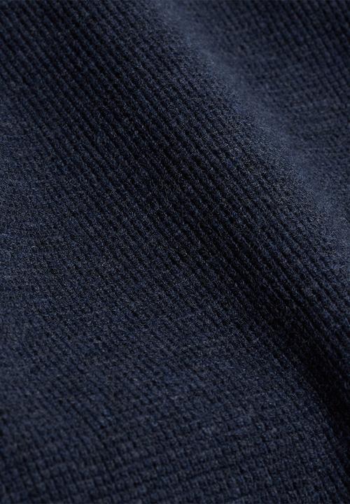 MANGO - Antigua  Structured cotton Knitwear  - navy