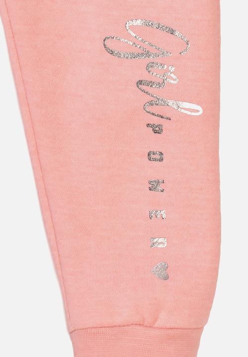 MINOTI - Blush pink basic fleece jogpant - pink 