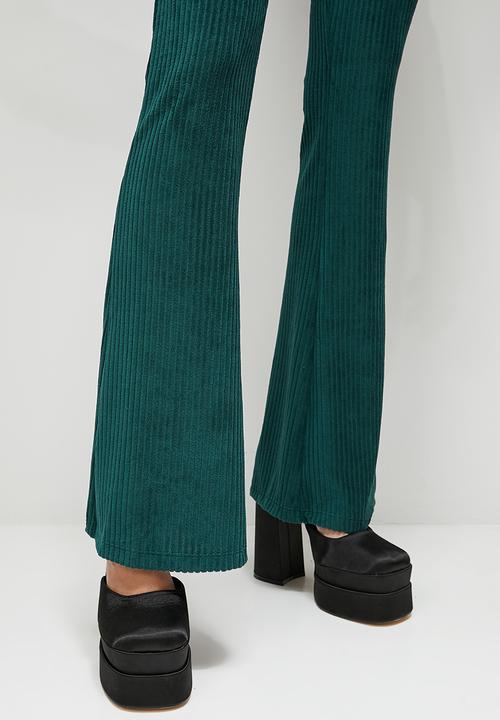 Blake - Corduroy wide leg pant - shaded spruce