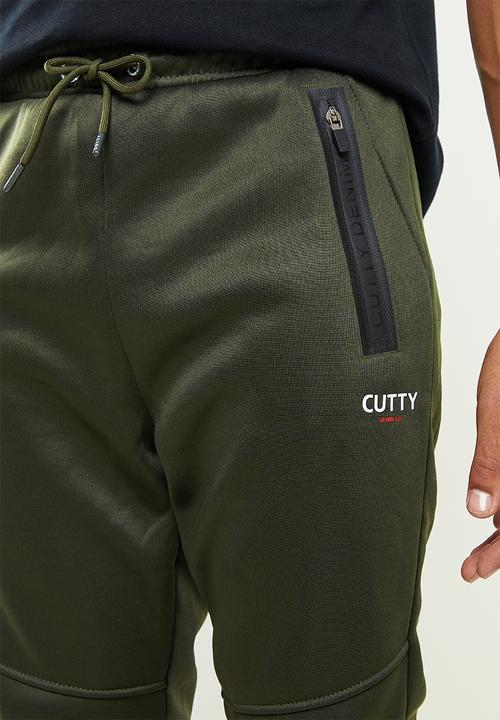 Cutty - Mens regular fit trackpant - khaki