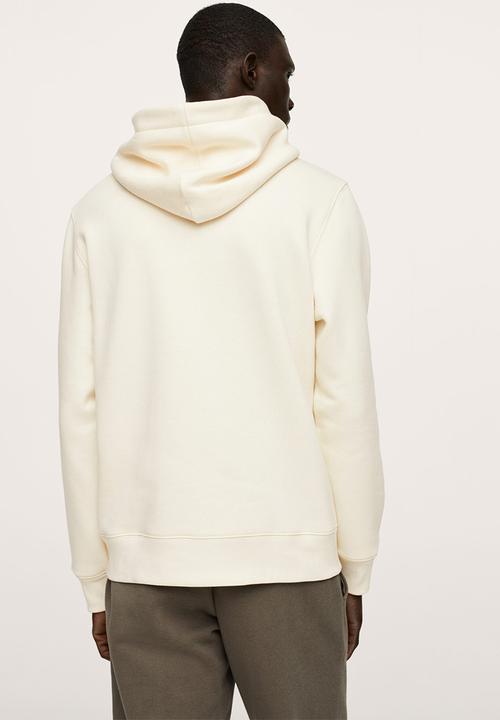 MANGO - Bono hooded cotton sweatshirt- ecru