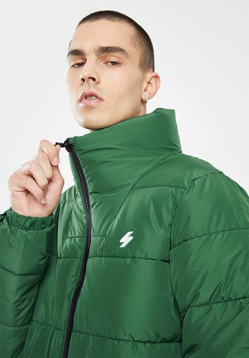 Superdry. - Non hooded sports puffer - dark green