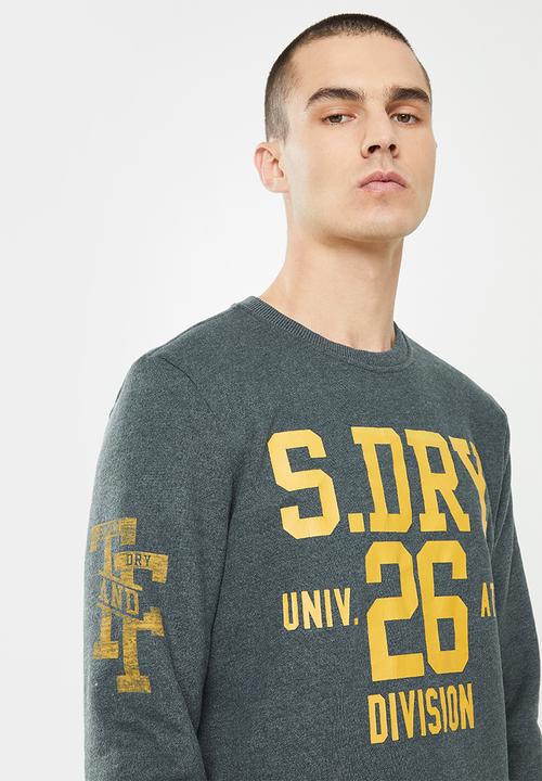 Superdry. - T&f crew - pine marl