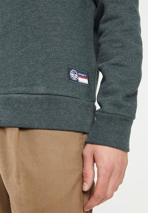 Superdry. - T&f crew - pine marl