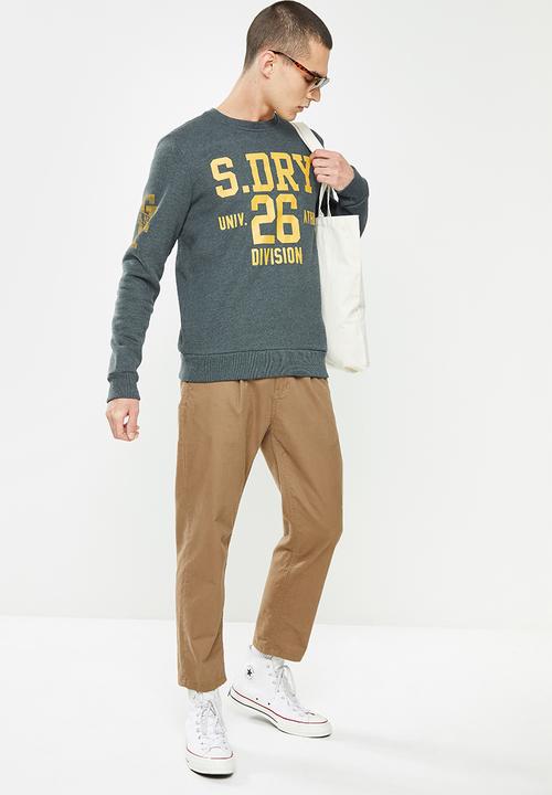 Superdry. - T&f crew - pine marl