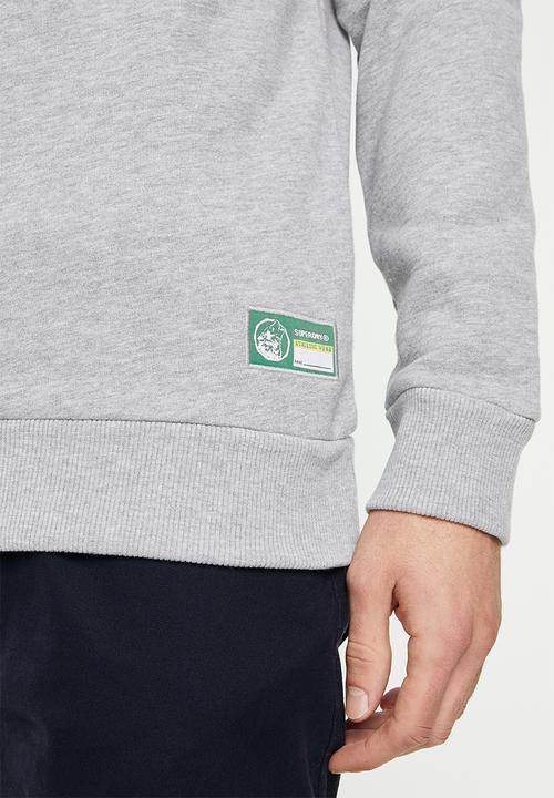 Superdry. - T&f crew - grey marl