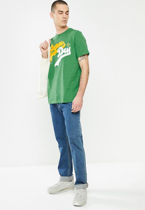 Superdry. - Vl source tee - oregon green marl