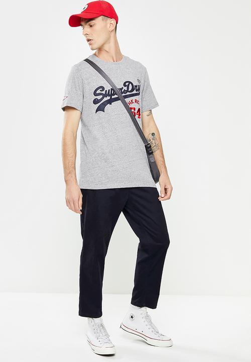 Superdry. - Vl source tee - athletic grey marl