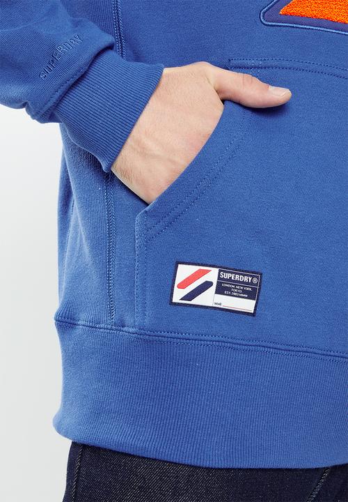 Superdry. - Superdry code logo che hood - royal