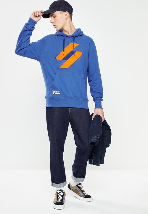 Superdry. - Superdry code logo che hood - royal