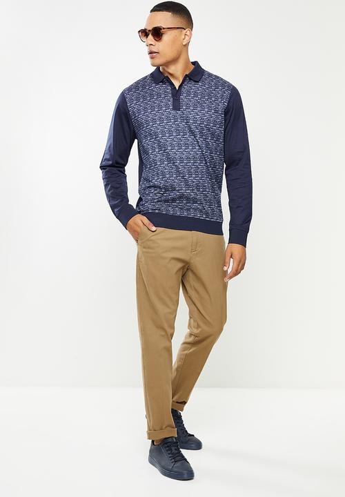Jonathan D - DOUBLE MERCERIZED COTTON LS GOLFER - Multi