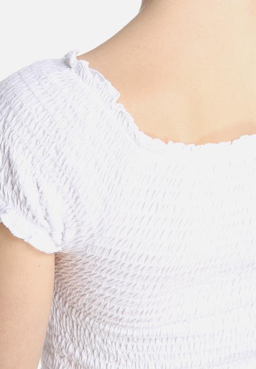 New Look - Shirred Bardot Gypsy Top