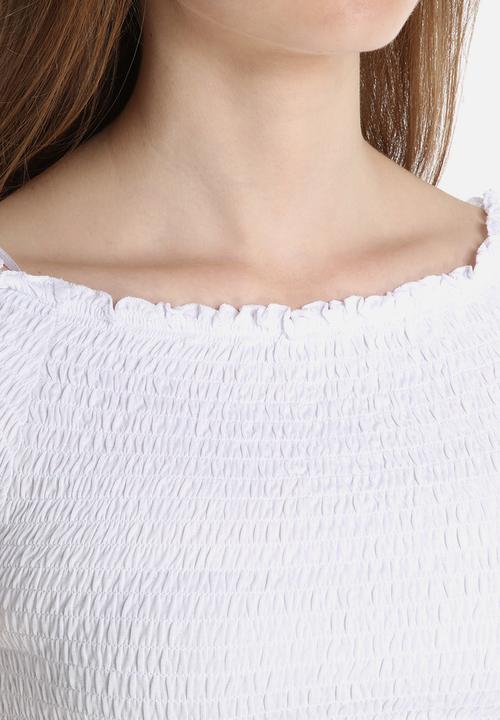 New Look - Shirred Bardot Gypsy Top